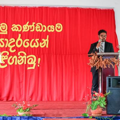 Reggie Ranatunga Science College 1st G.C.E. Happy moment when the A-Level student team officially joined the school,